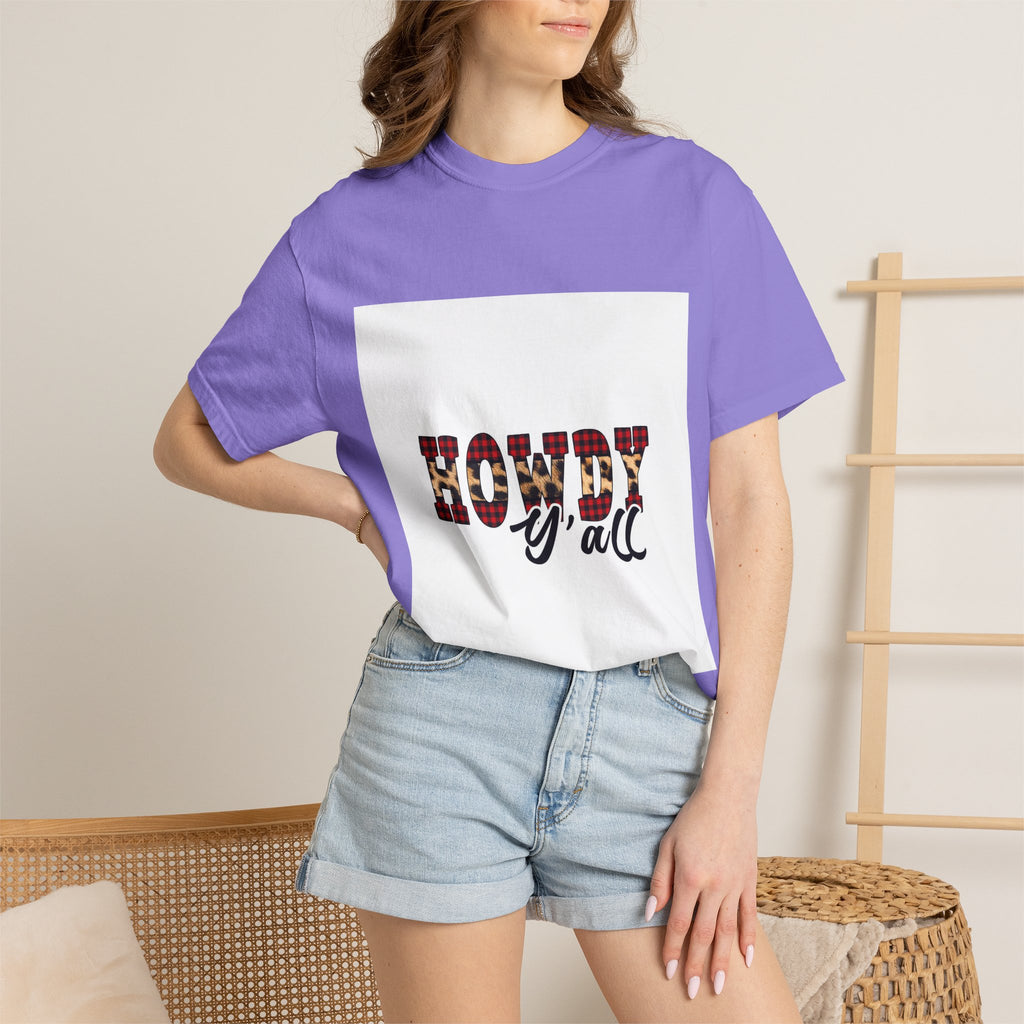 Howdy y'all T-Shirt — Plaid Western Graphic Tee