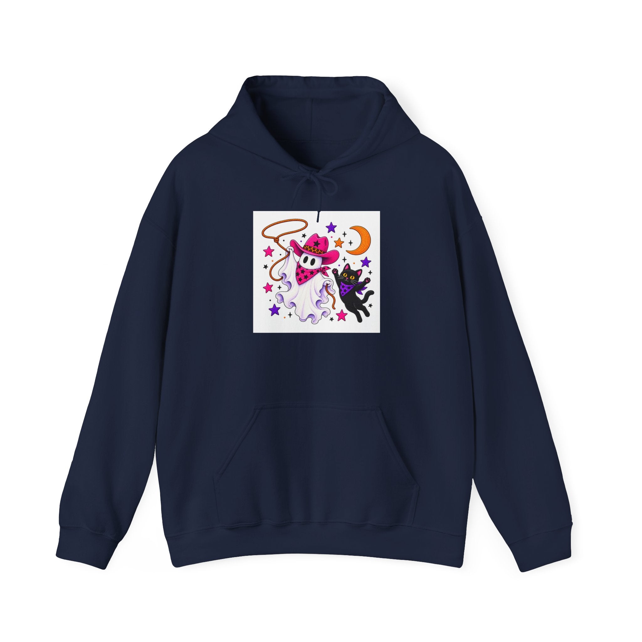 Cute Astronaut Cat Hoodie – Space Kitty with Stars & Moon Pullover