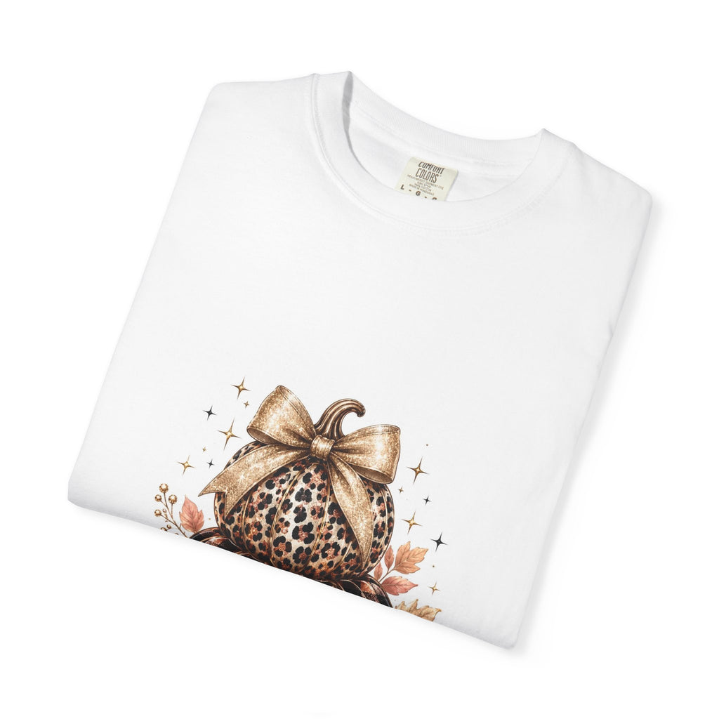 Blessed Pumpkin T-Shirt — Fall Leopard & Buffalo Plaid Pumpkin Graphic