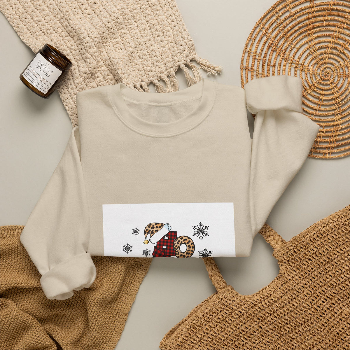 2023 Cozy Christmas Crewneck Sweatshirt — Festive '2023' Snowflake Design