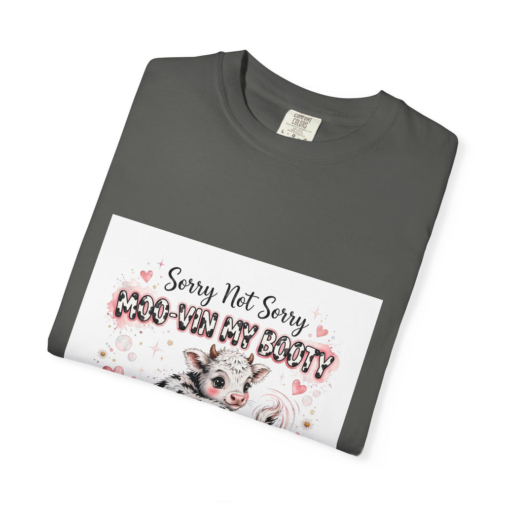 Cow With Attitude T-Shirt — "Sorry Not Sorry Moo-You Say Beauty" Farm Animal Graphic Tee
