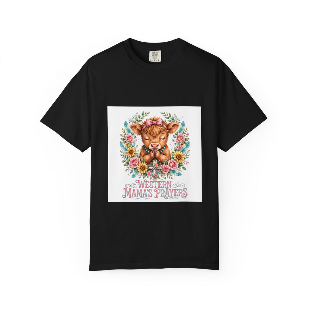Western Mama Prayer Cow T-Shirt