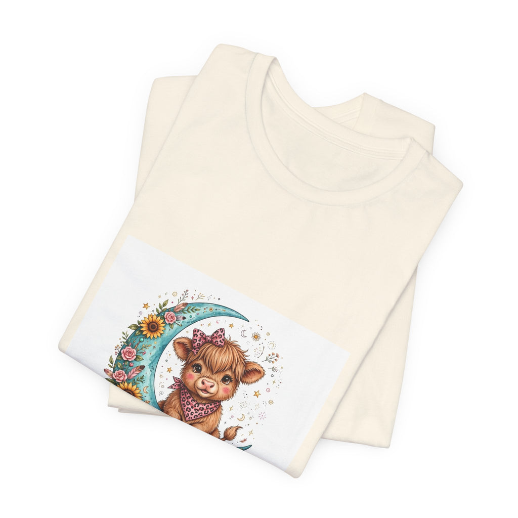 Love You to the Moon & to the Ranch Tee — Cute Cow Moon Graphic T-Shirt