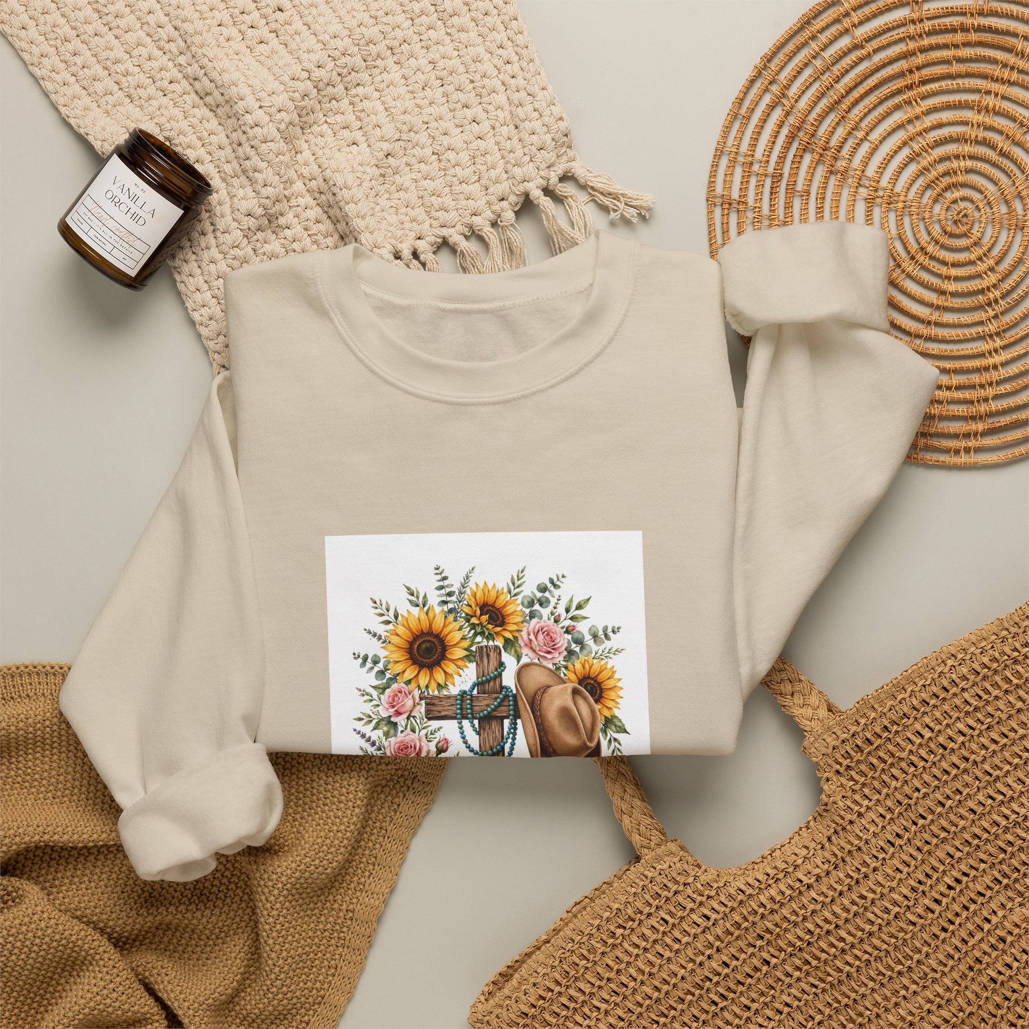 Faith Family Ranch Floral Sweatshirt