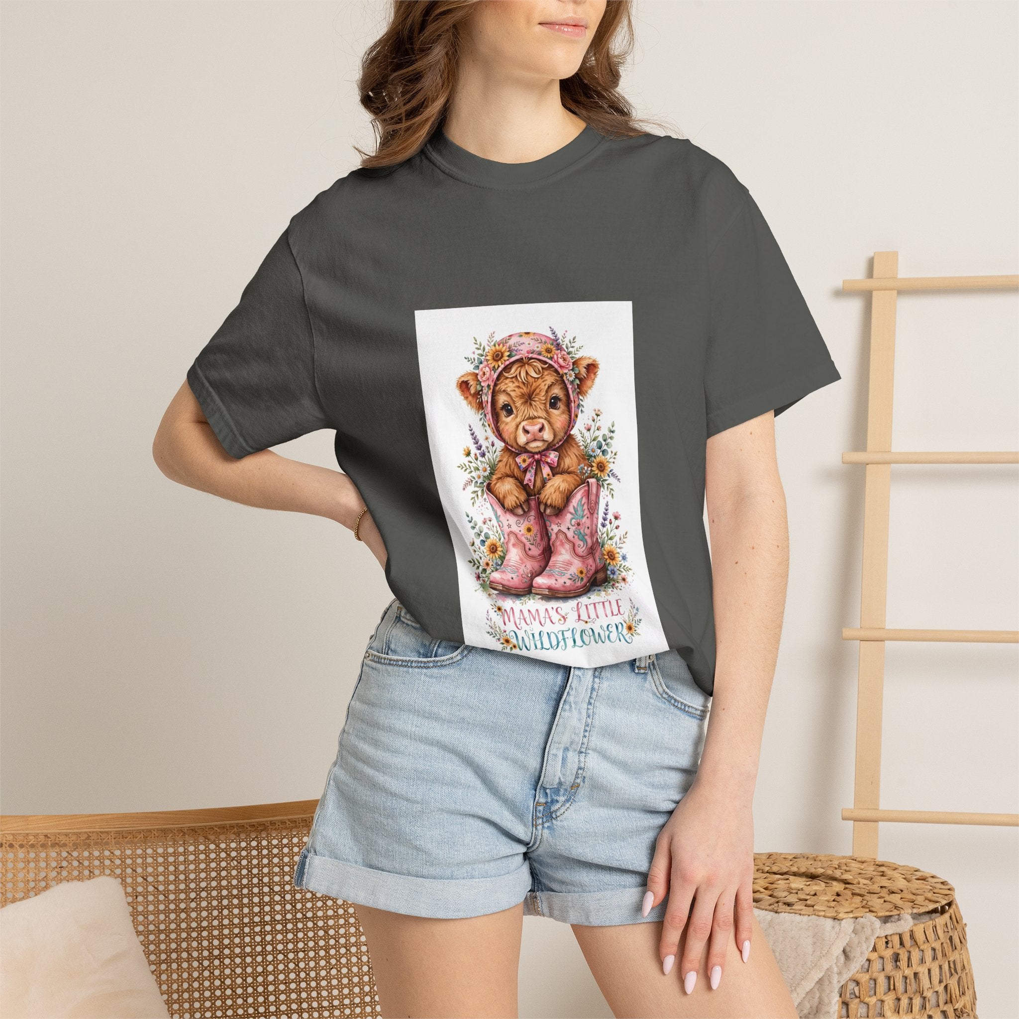 Tiger Cub Floral Tee — "Momma's Little Snugglepunch" Cute Baby Animal T-Shirt