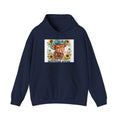 Cowgirl Cow Hoodie — Whimsical Sunflower Farm Animal Sweatshirt