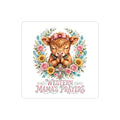 Western Mama’s Prayers Kiss-Cut Sticker — Cute Praying Calf Floral Vinyl Sticker
