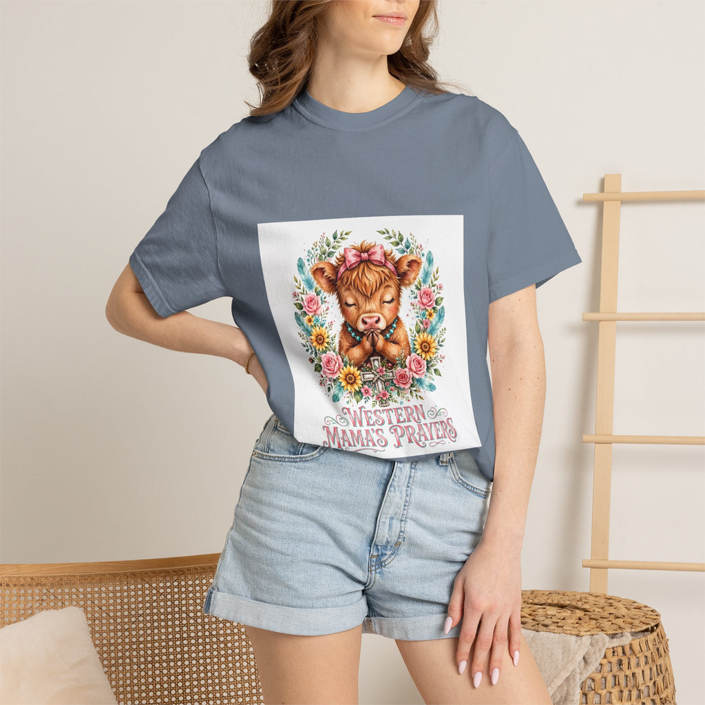 Western Mama Prayer Cow T-Shirt
