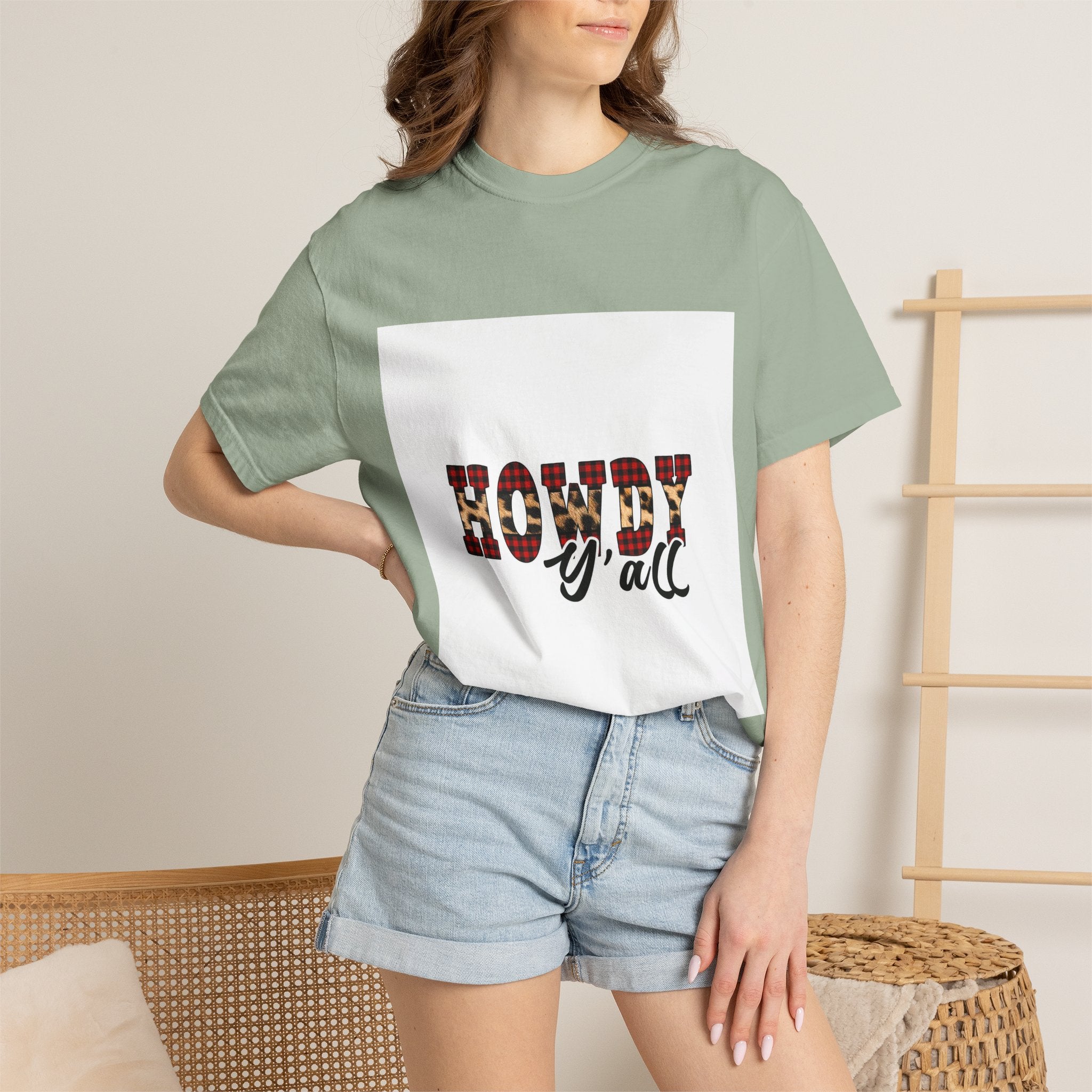Howdy y'all T-Shirt — Plaid Western Graphic Tee