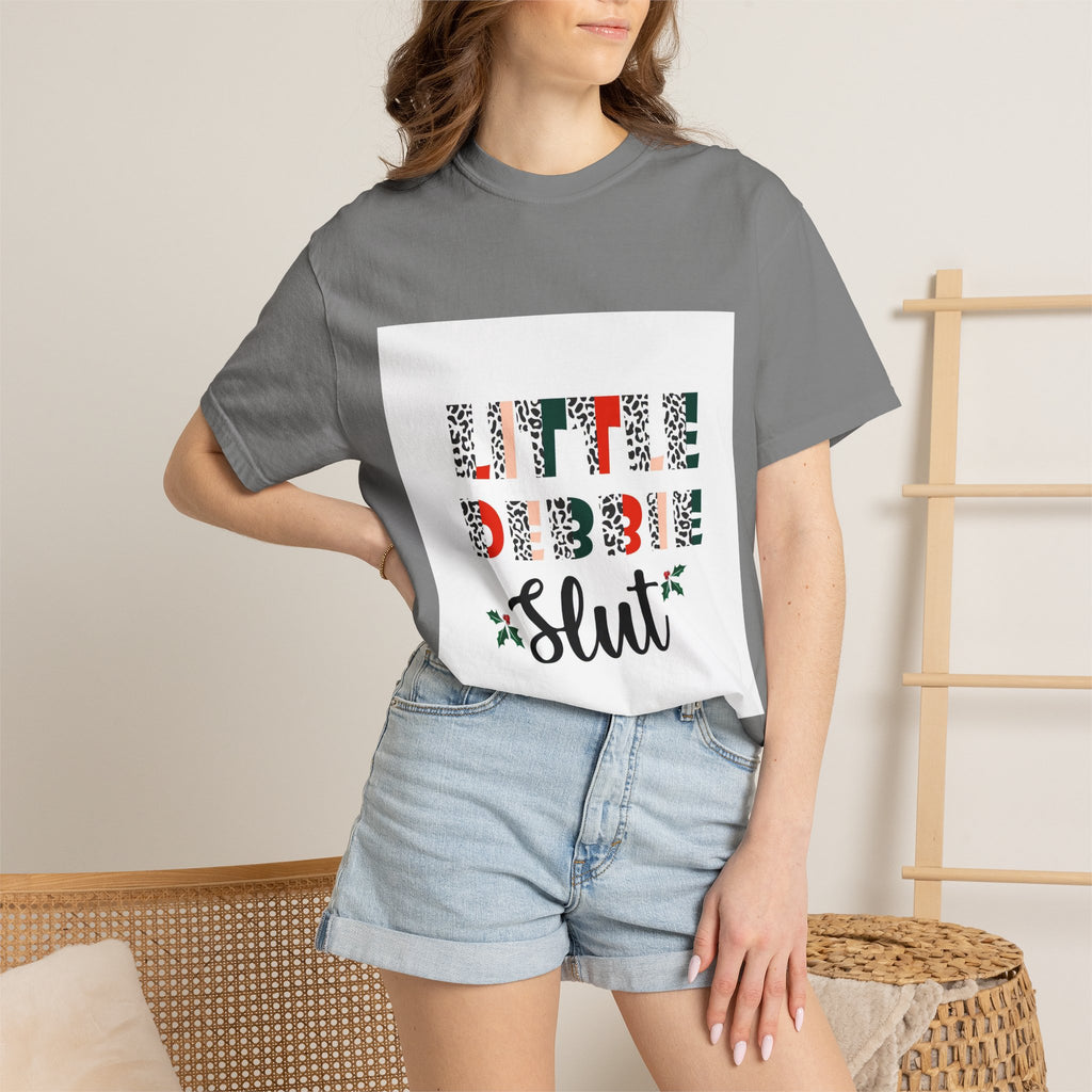 Funny Christmas Tee - 'Little Debbie Slut' Holiday Graphic T-Shirt