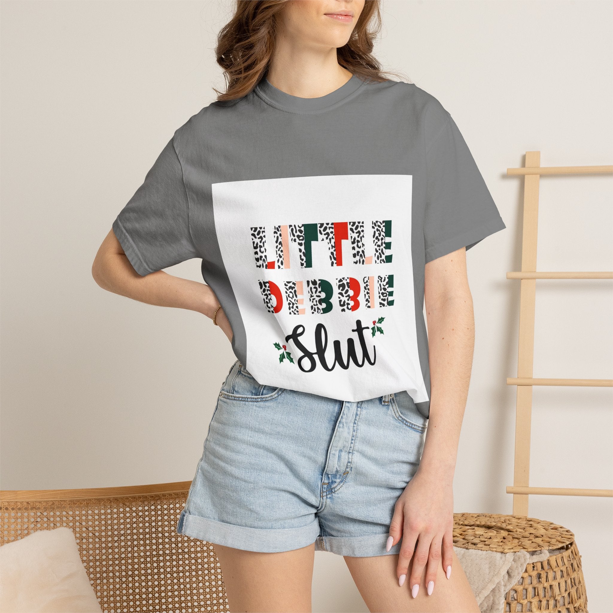Funny Christmas Tee - 'Little Debbie Slut' Holiday Graphic T-Shirt