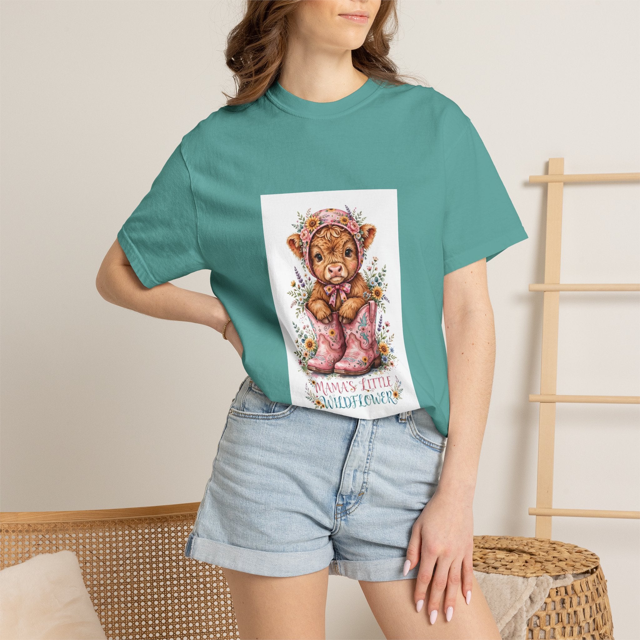 Tiger Cub Floral Tee — "Momma's Little Snugglepunch" Cute Baby Animal T-Shirt
