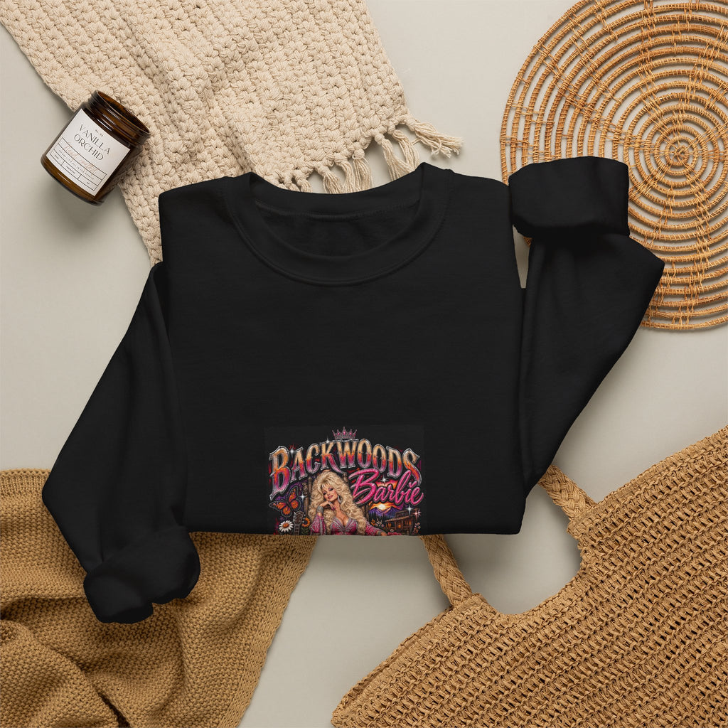 Backwoods Blonde Retro Pinup Crewneck Sweatshirt