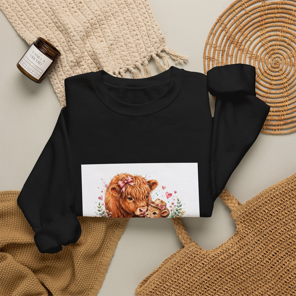 Mama Bear & Cub Crewneck Sweatshirt – "Mama's Like a Cozy Country" Floral Graphic