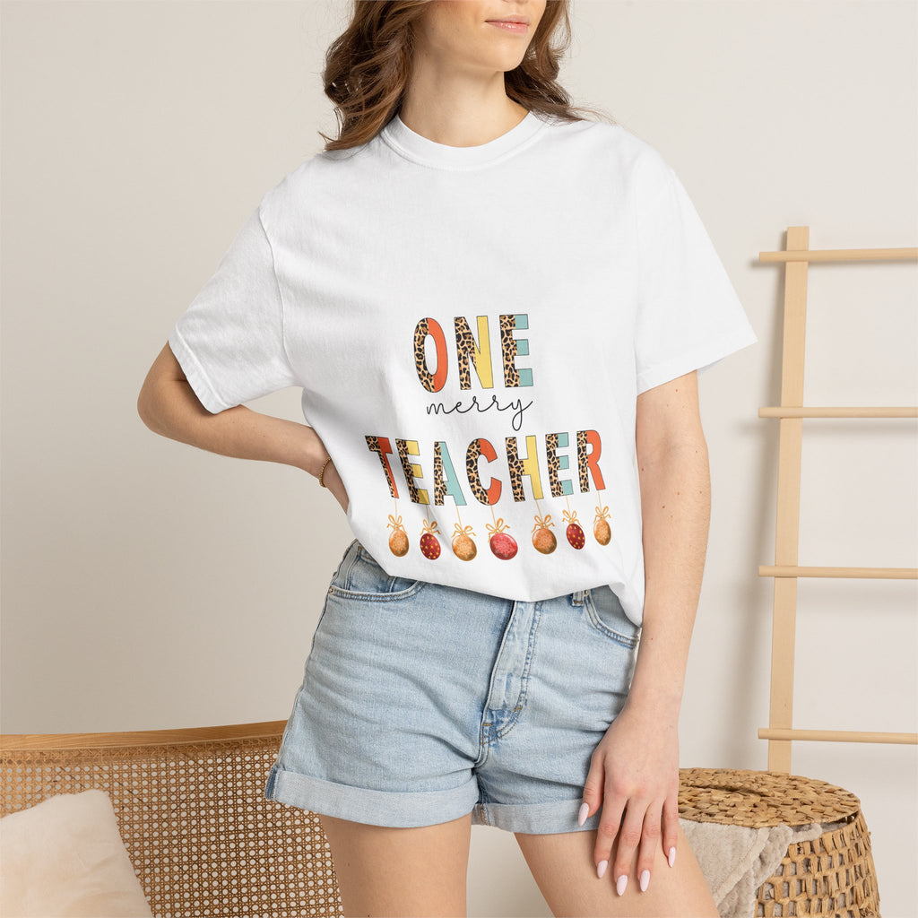 Teacher One More T-Shirt — 'One More Teacher' Cute Apple Design for Educators