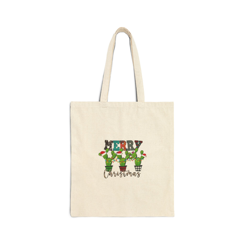 Tote Bag - Merry Christmas Gnomes Canvas Tote | Holiday Grocery & Gift Shopper