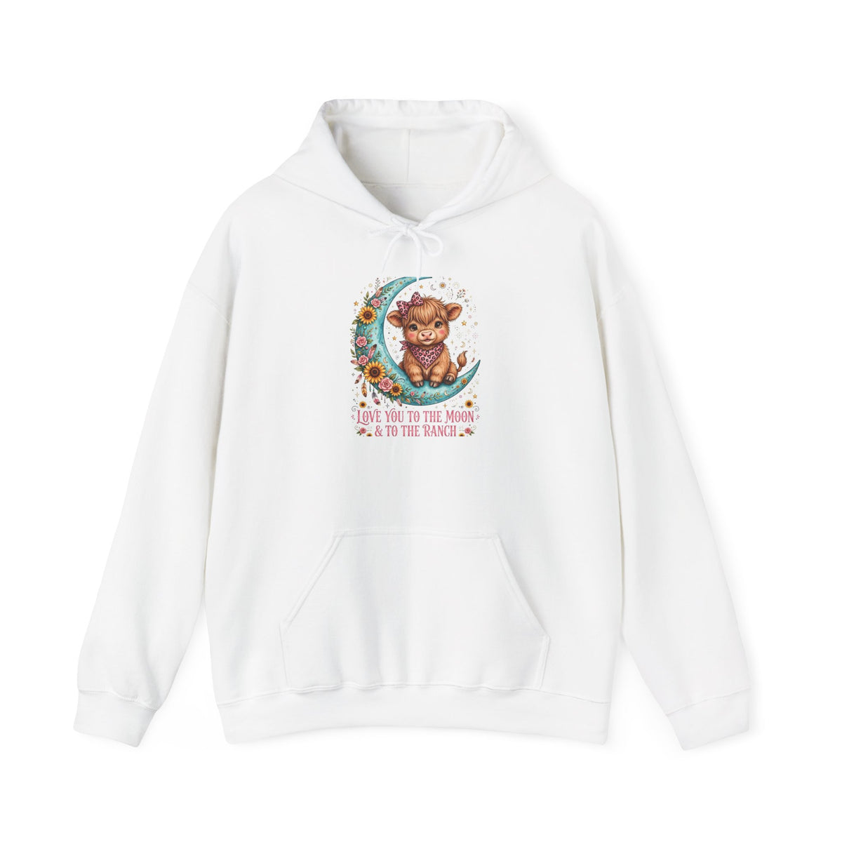 Bear on Moon Hoodie - "Love You to the Moon & to the Back" Cozy Graphic Sweatshirt
