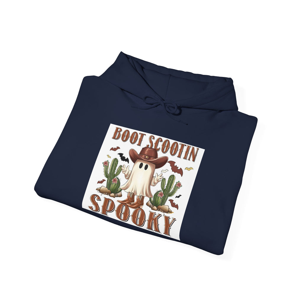 Spooky Desert Ghost Hoodie — "Boot Scootin Spooky" Western Halloween Sweatshirt