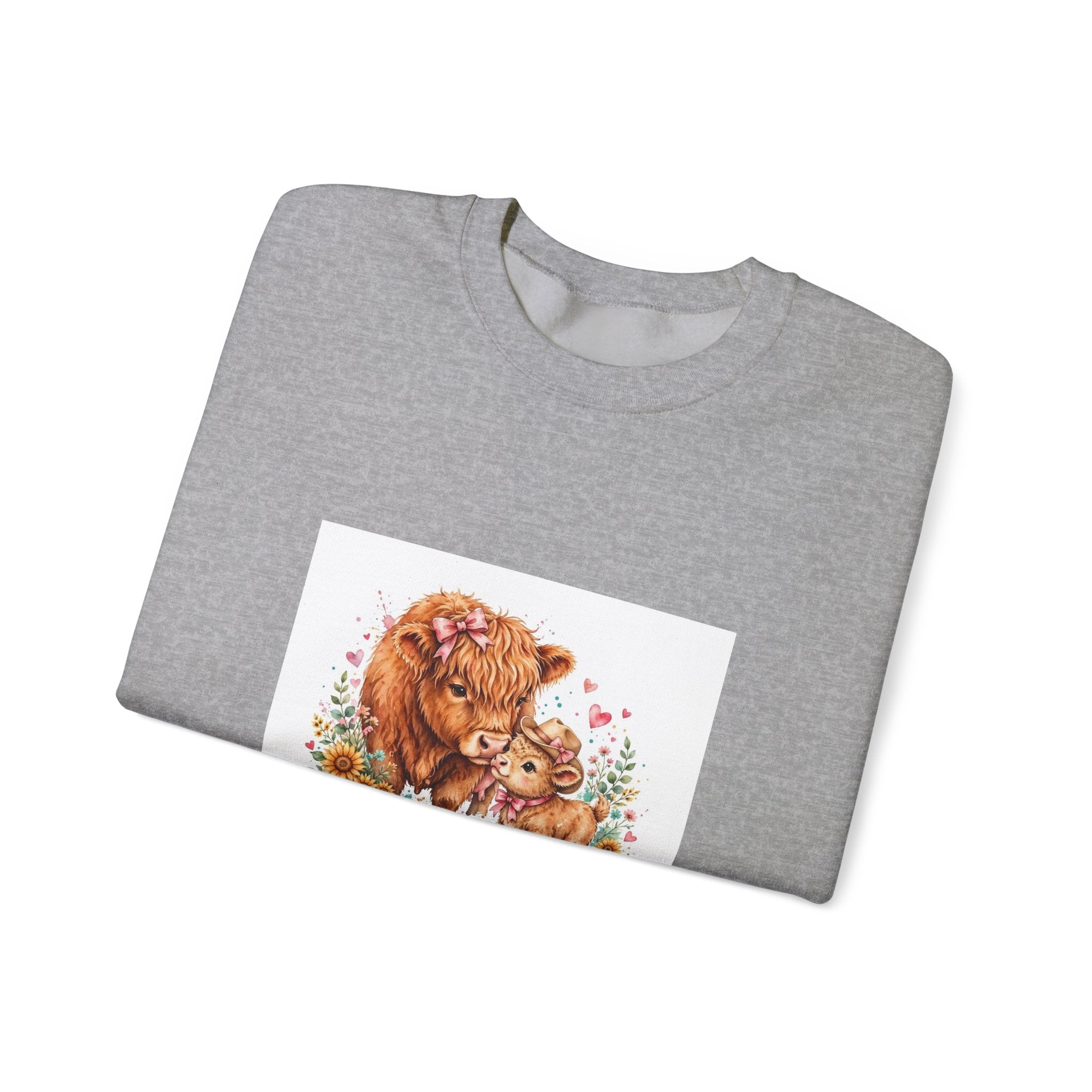 Mama Bear & Cub Crewneck Sweatshirt – "Mama's Like a Cozy Country" Floral Graphic