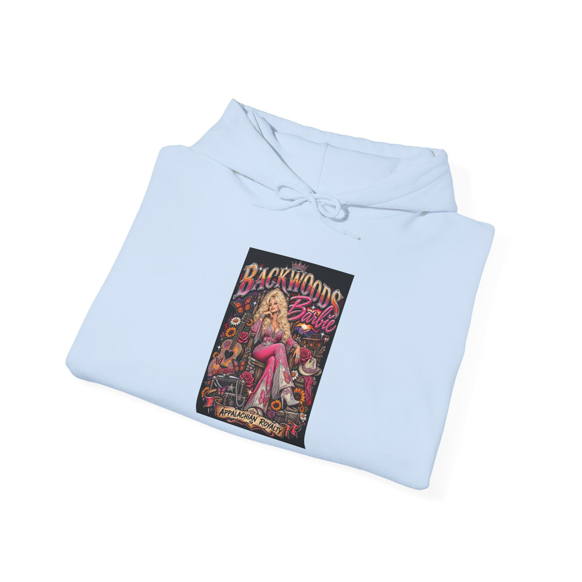 Horror Pin-Up Hoodie — "Backwoods" Retro Girl Graphic Sweatshirt