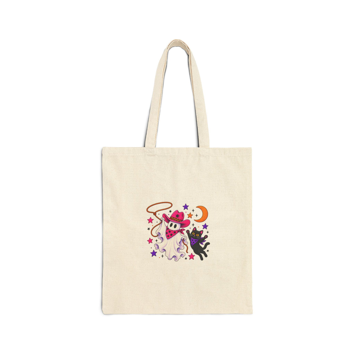 Halloween Ghost Tote Bag - Cute Witch Ghost Canvas Shopper