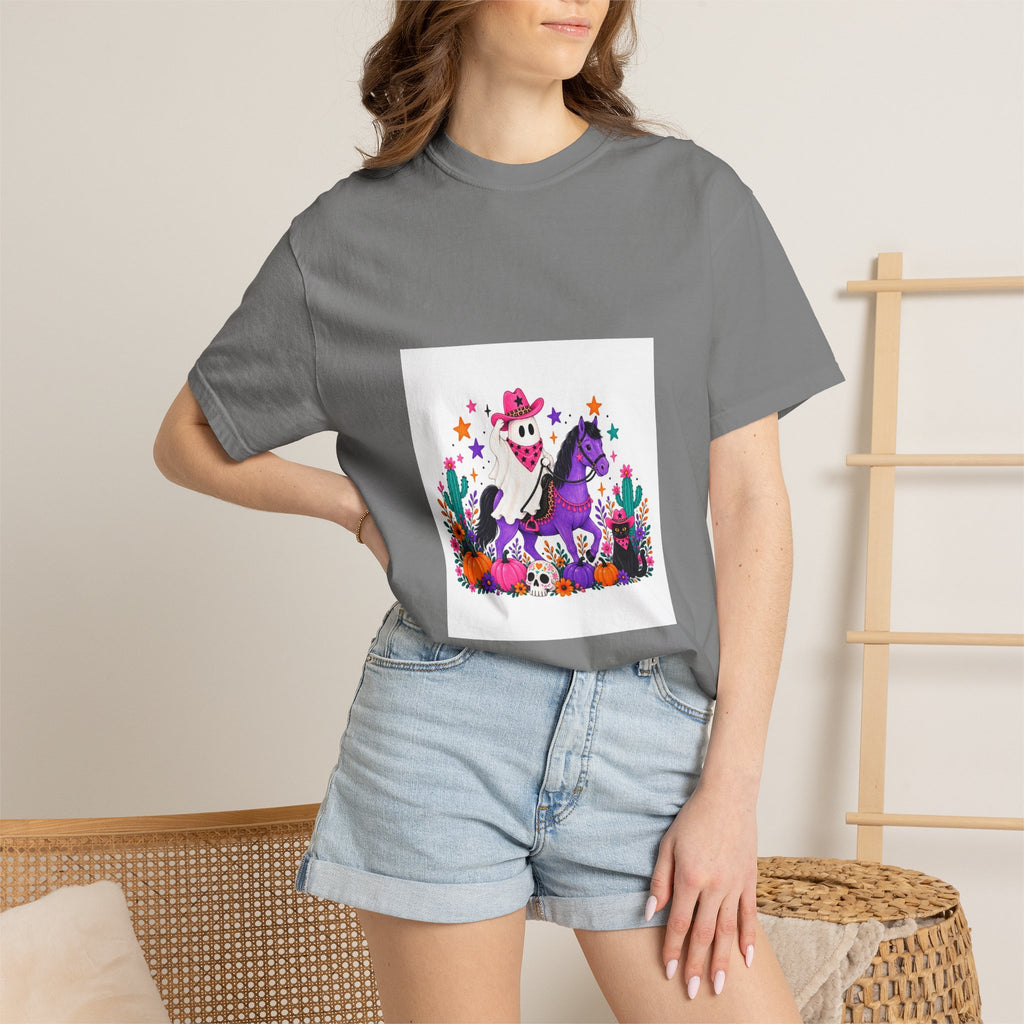 Day of the Dead Cowboy Horse T-Shirt — Cute Día de los Muertos Skeleton Rider Design