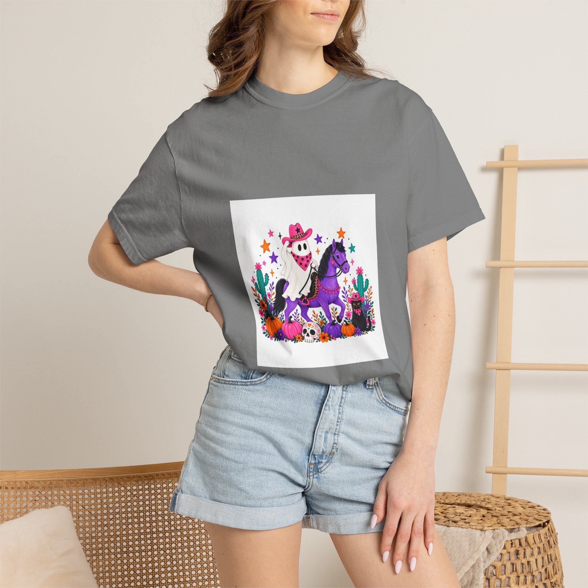 Day of the Dead Cowboy Horse T-Shirt — Cute Día de los Muertos Skeleton Rider Design