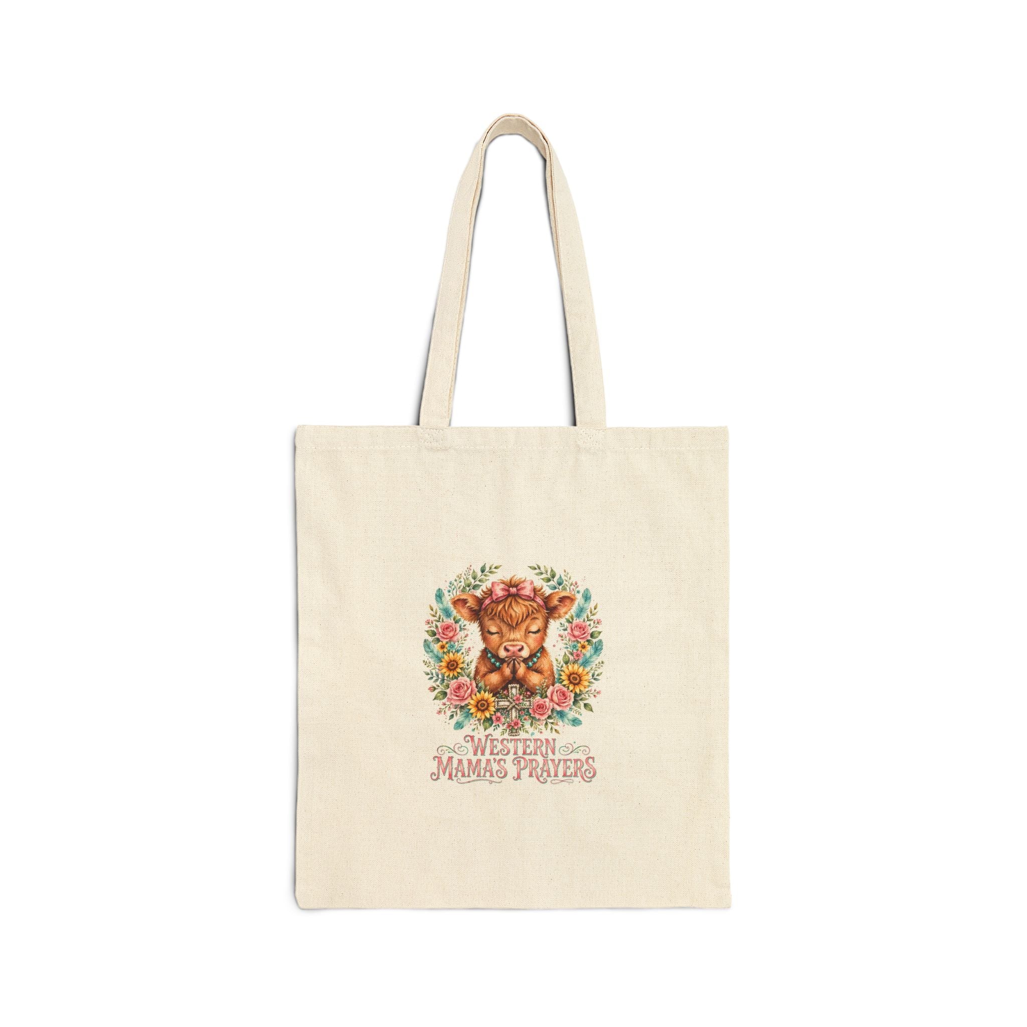 Mama's Pride Floral Bear Tote Bag