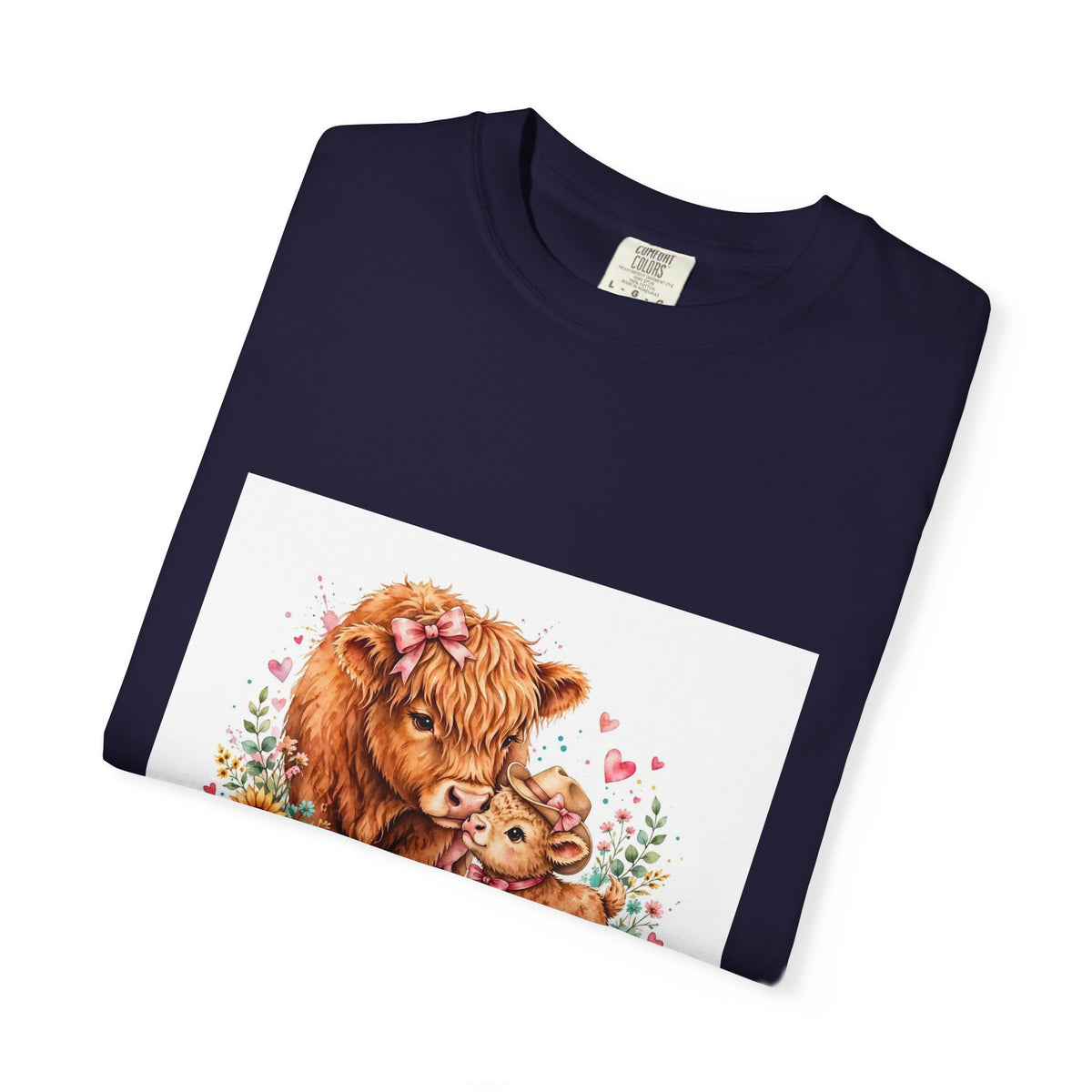Mama's Little Cowgirl T-Shirt – Cute Highland Cow Mom & Calf Graphic