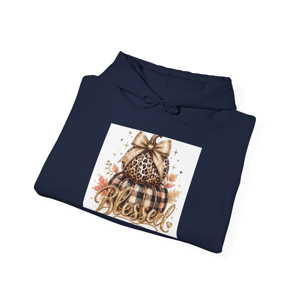 Blessed Pumpkin Hoodie - Fall Leopard Pumpkin Graphic Sweatshirt