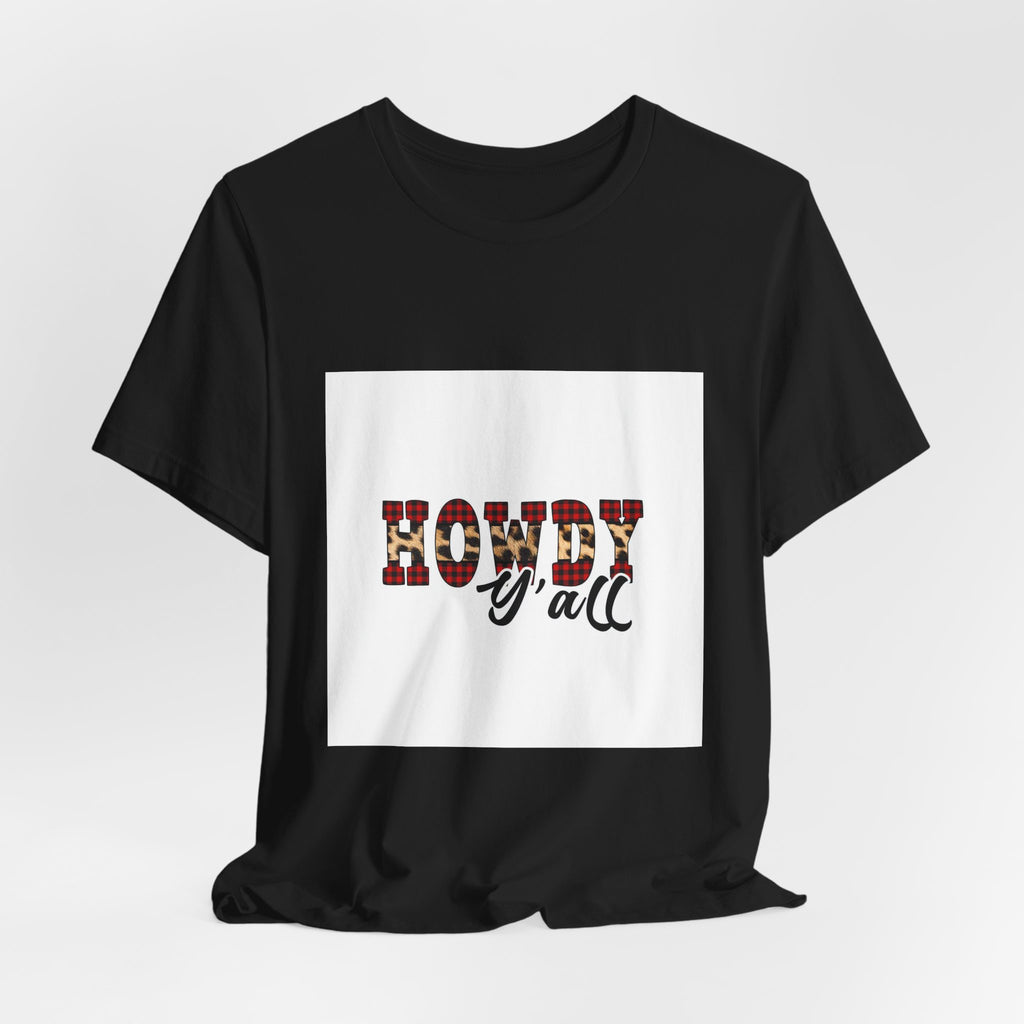 Howdy Y'all Tee — Plaid Western Graphic T-Shirt