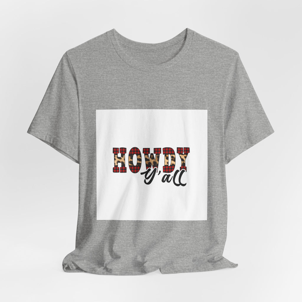 Howdy Y'all Tee — Plaid Western Graphic T-Shirt