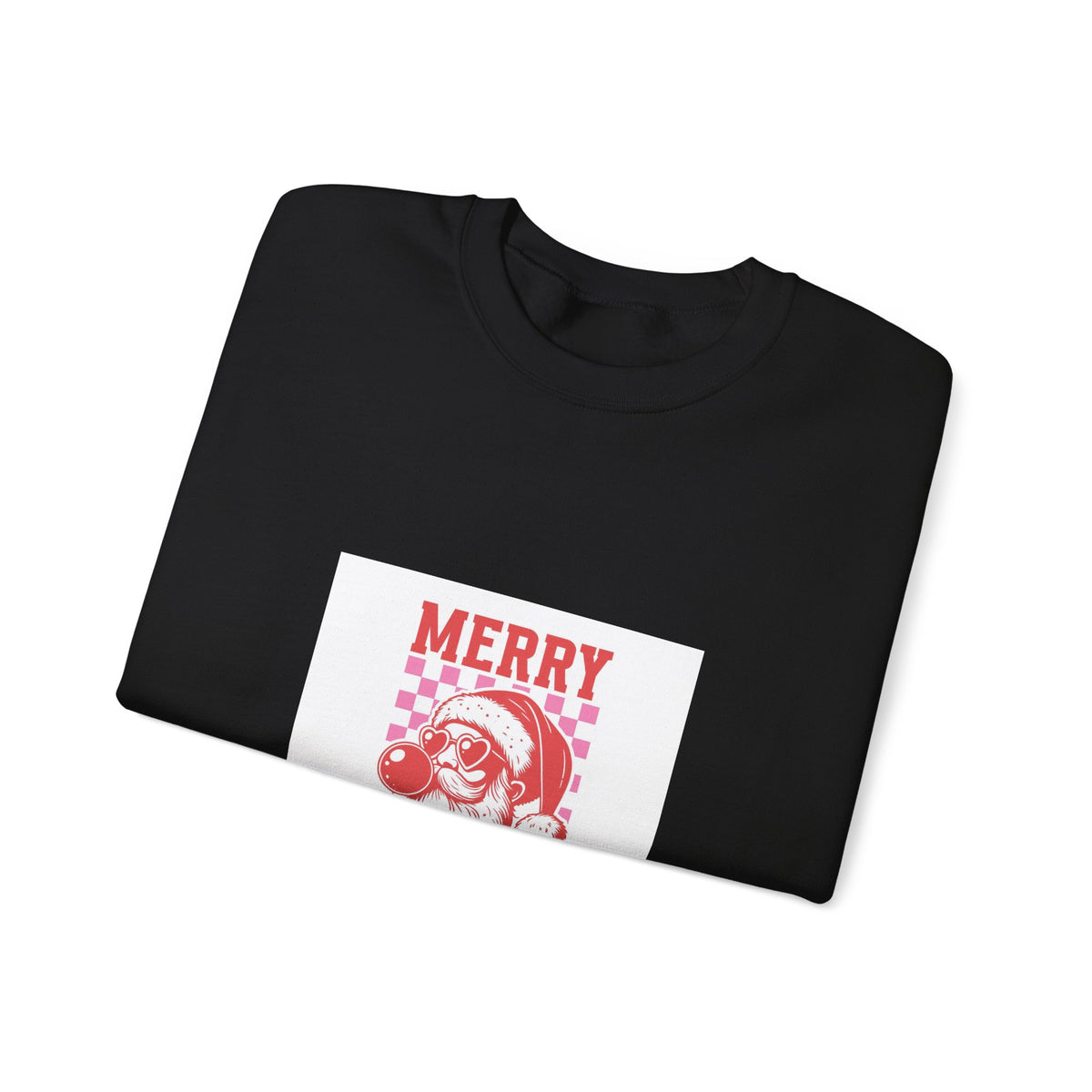 Christmas Santa Crewneck Sweatshirt – 'Merry Christmas' Retro Santa Design