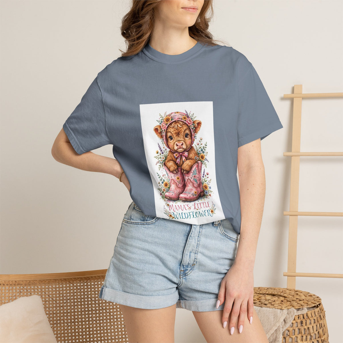 Tiger Cub Floral Tee — "Momma's Little Snugglepunch" Cute Baby Animal T-Shirt