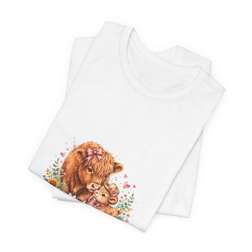 Mama's Little Cowgirl Tee — Western Cowhide Mom & Baby Graphic T-Shirt