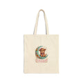 Cat & Moon Canvas Tote Bag - "Love You to the Moon & to the Beach" Eco Shopper
