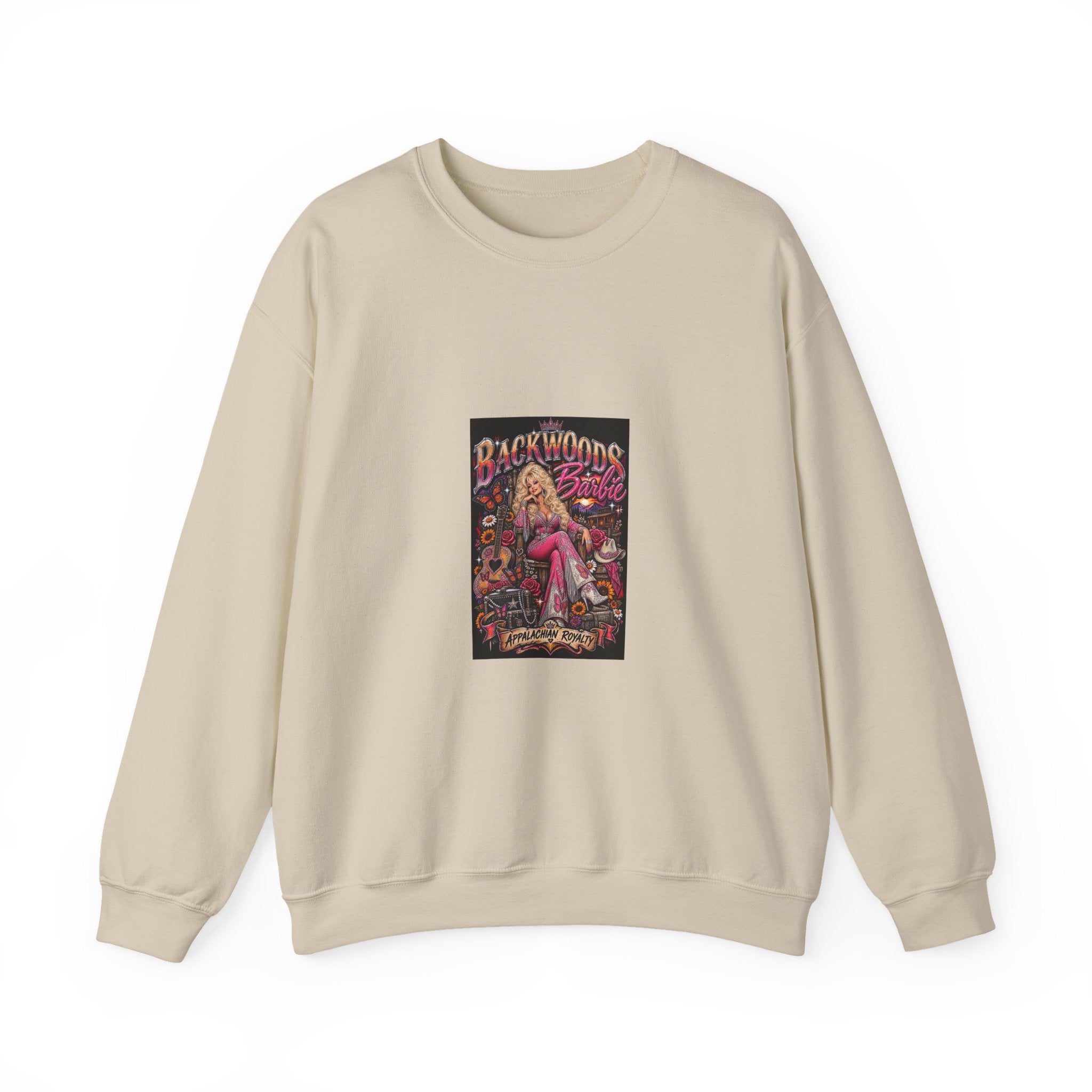 Backwoods Blonde Retro Pinup Crewneck Sweatshirt