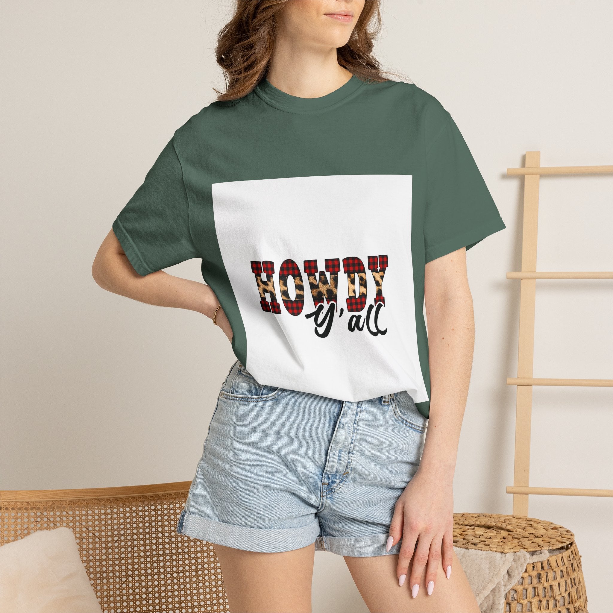 Howdy y'all T-Shirt — Plaid Western Graphic Tee