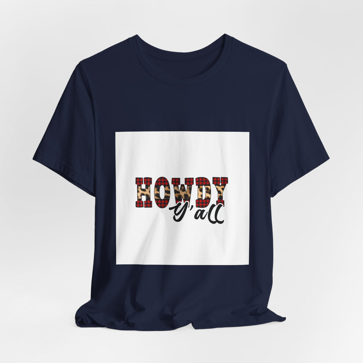 Howdy Y'all Tee — Plaid Western Graphic T-Shirt