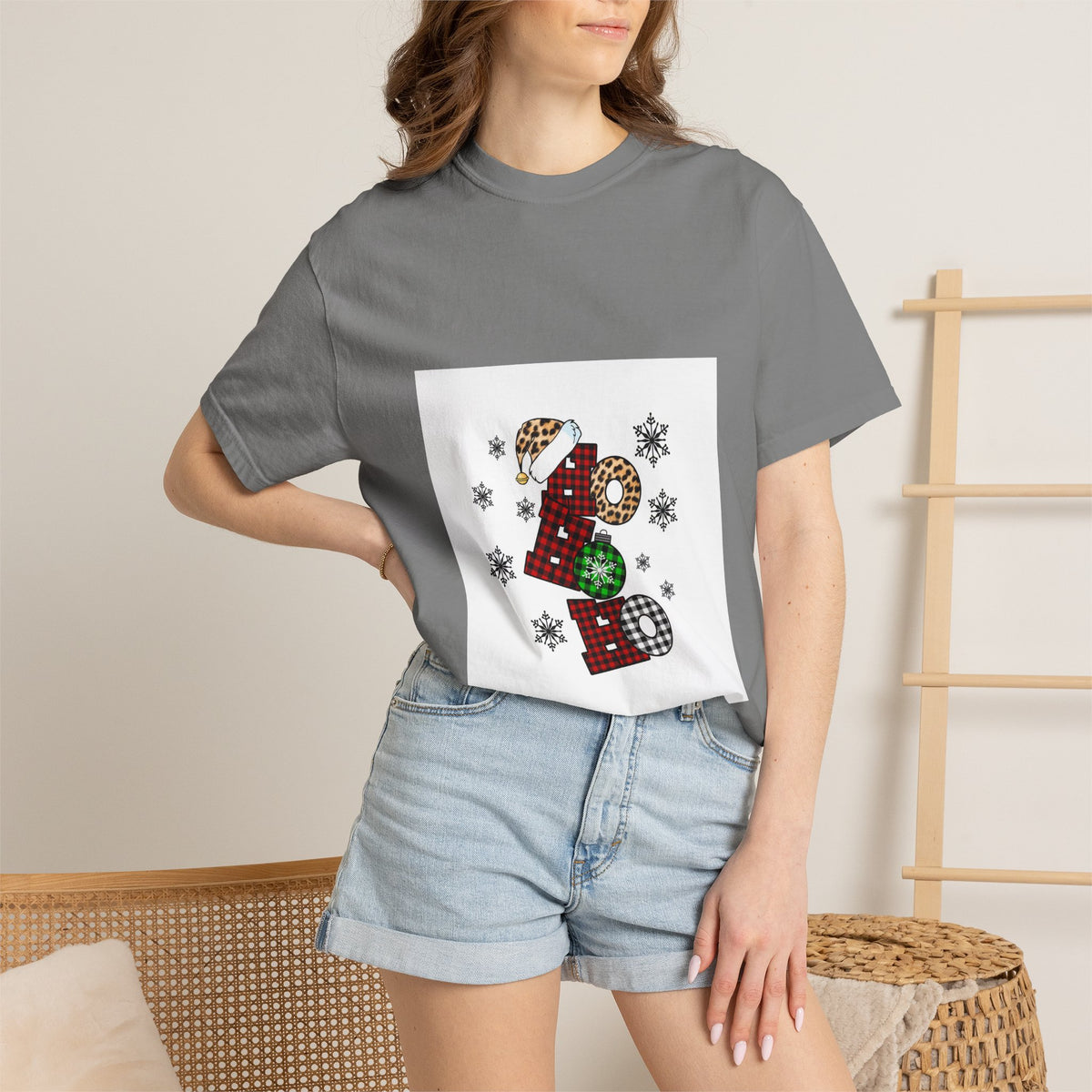 Holiday JOY Plaid Graphic T-Shirt