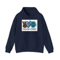 Peace • Love • Turquoise Hoodie — Boho Peace Sign & Turquoise Heart Pullover
