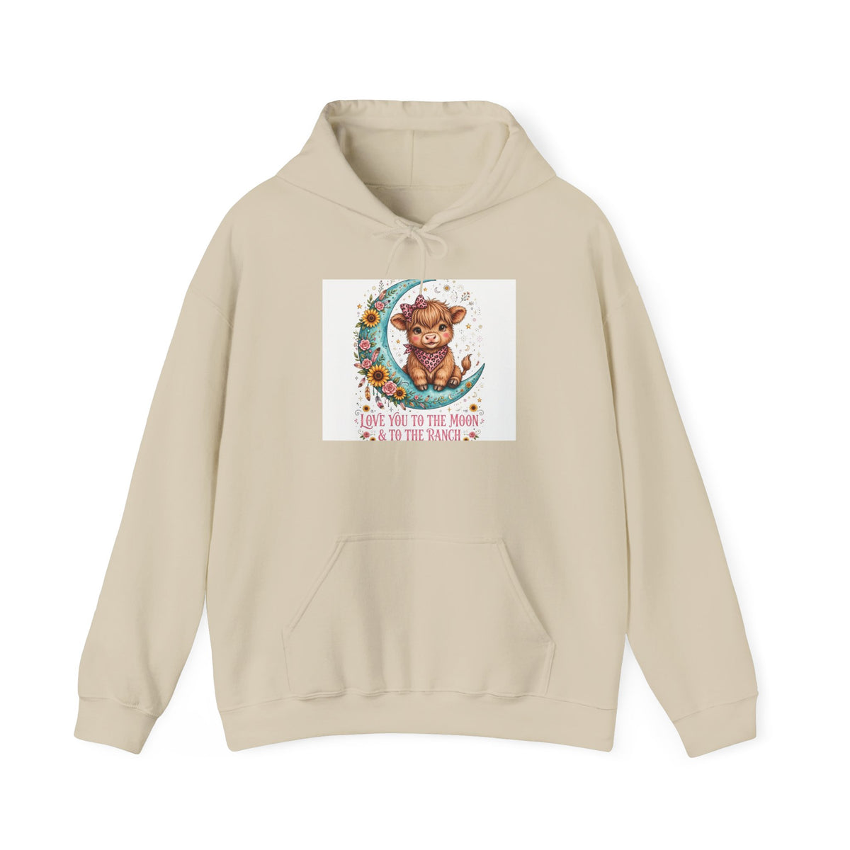 Bear on Moon Hoodie - "Love You to the Moon & to the Back" Cozy Graphic Sweatshirt