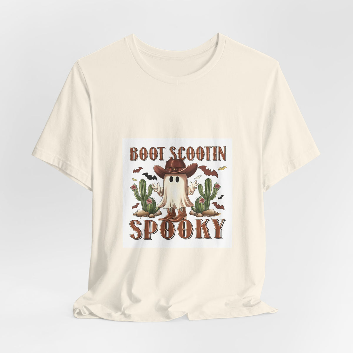Ghost Cowboy Tee - "Boot Scootin Spooky" Western Halloween T-Shirt