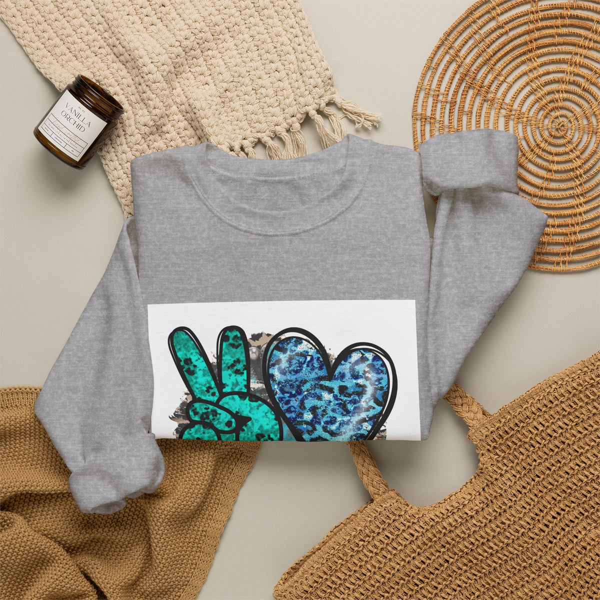 Rodeo Peace & Heart Crewneck Sweatshirt