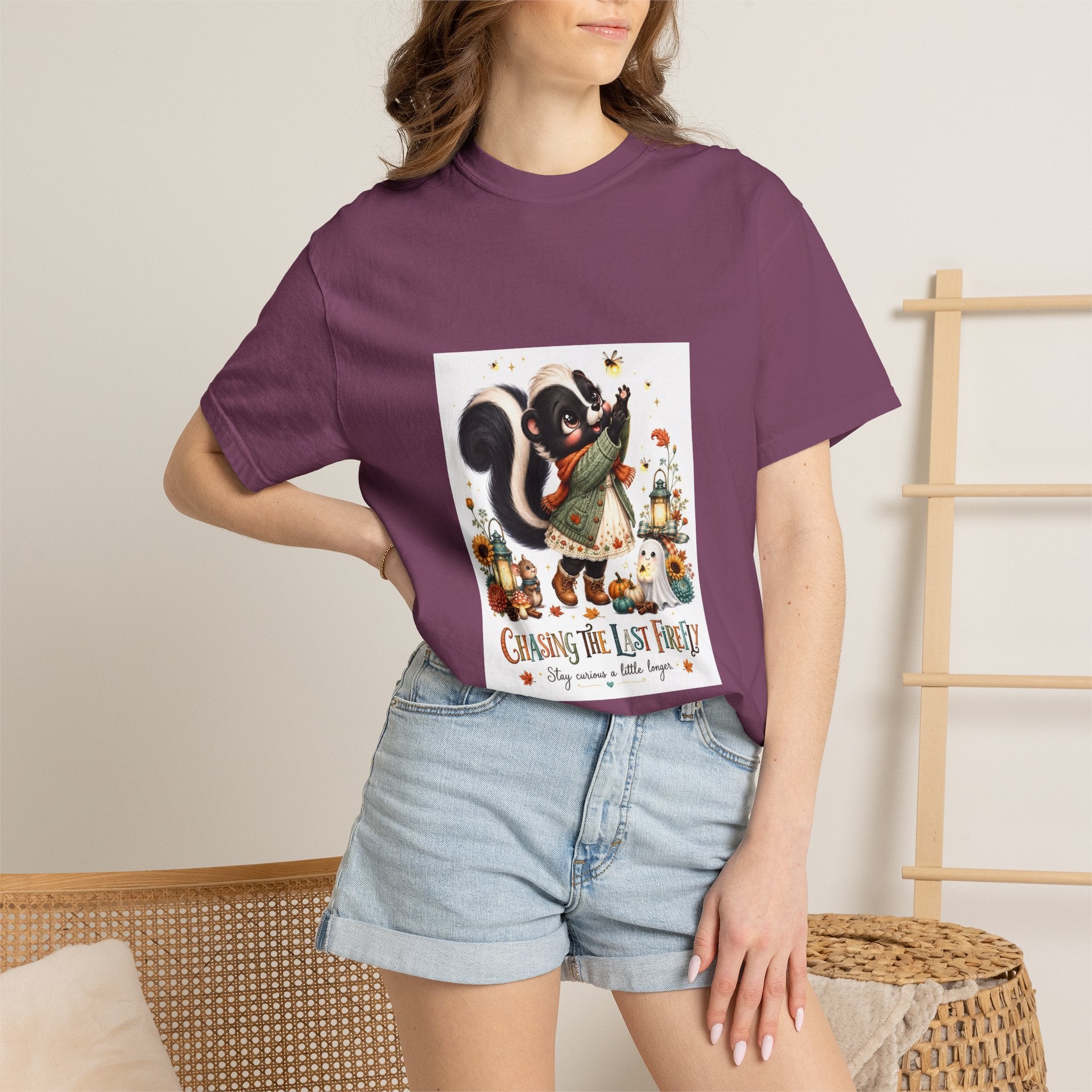 Chasing the Last Firefly Skunk Graphic T-Shirt
