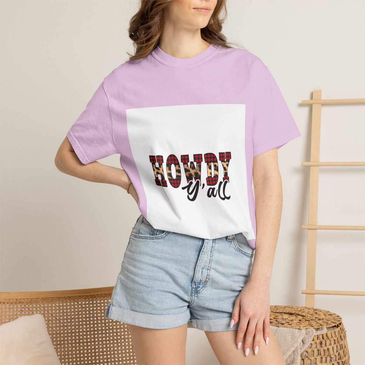 Howdy y'all T-Shirt — Plaid Western Graphic Tee