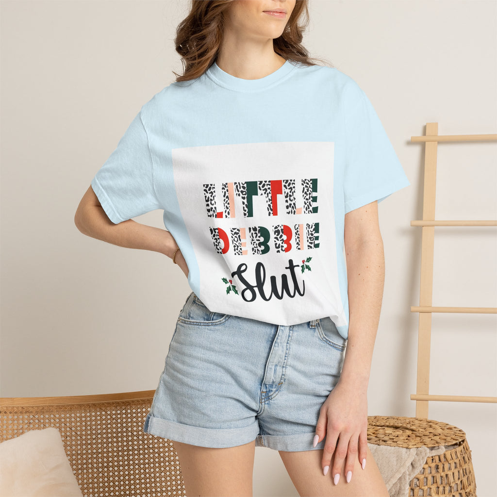 Funny Christmas Tee - 'Little Debbie Slut' Holiday Graphic T-Shirt