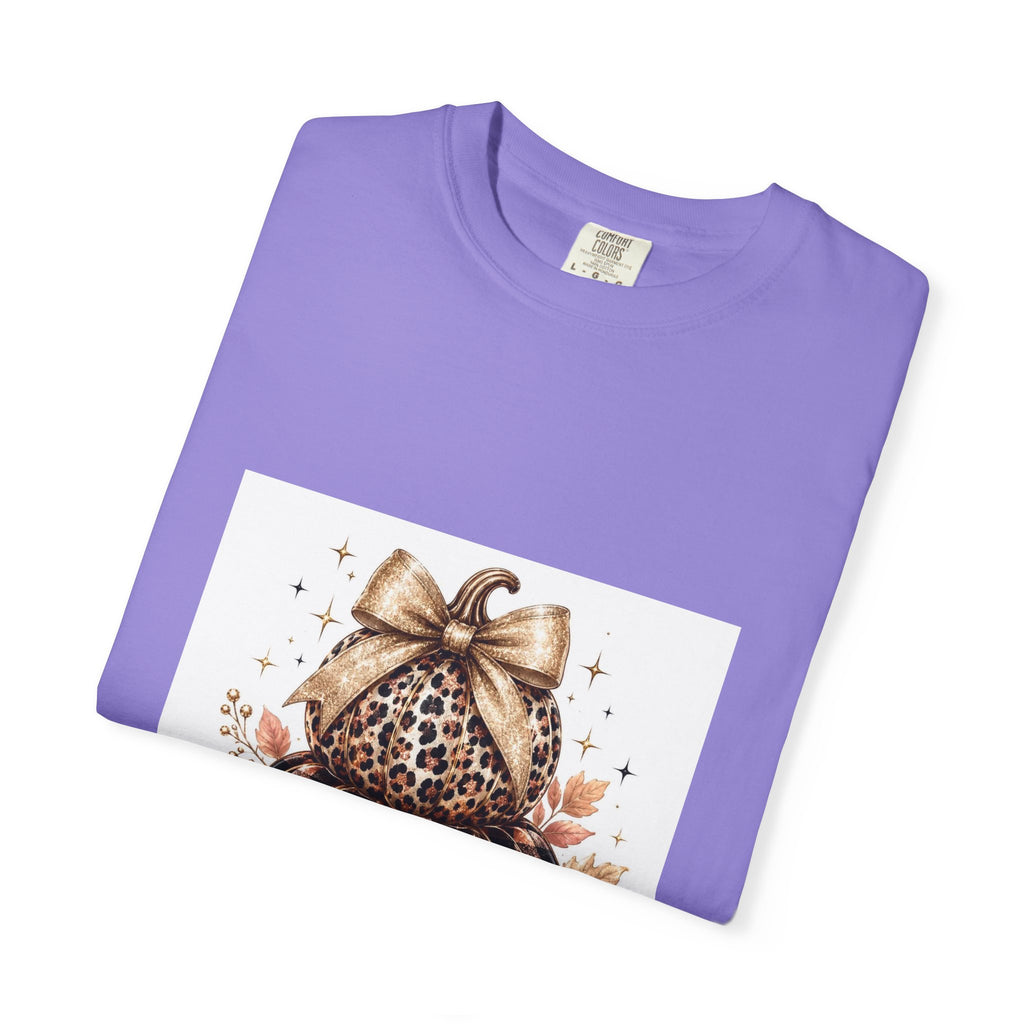 Blessed Pumpkin T-Shirt — Fall Leopard & Buffalo Plaid Pumpkin Graphic