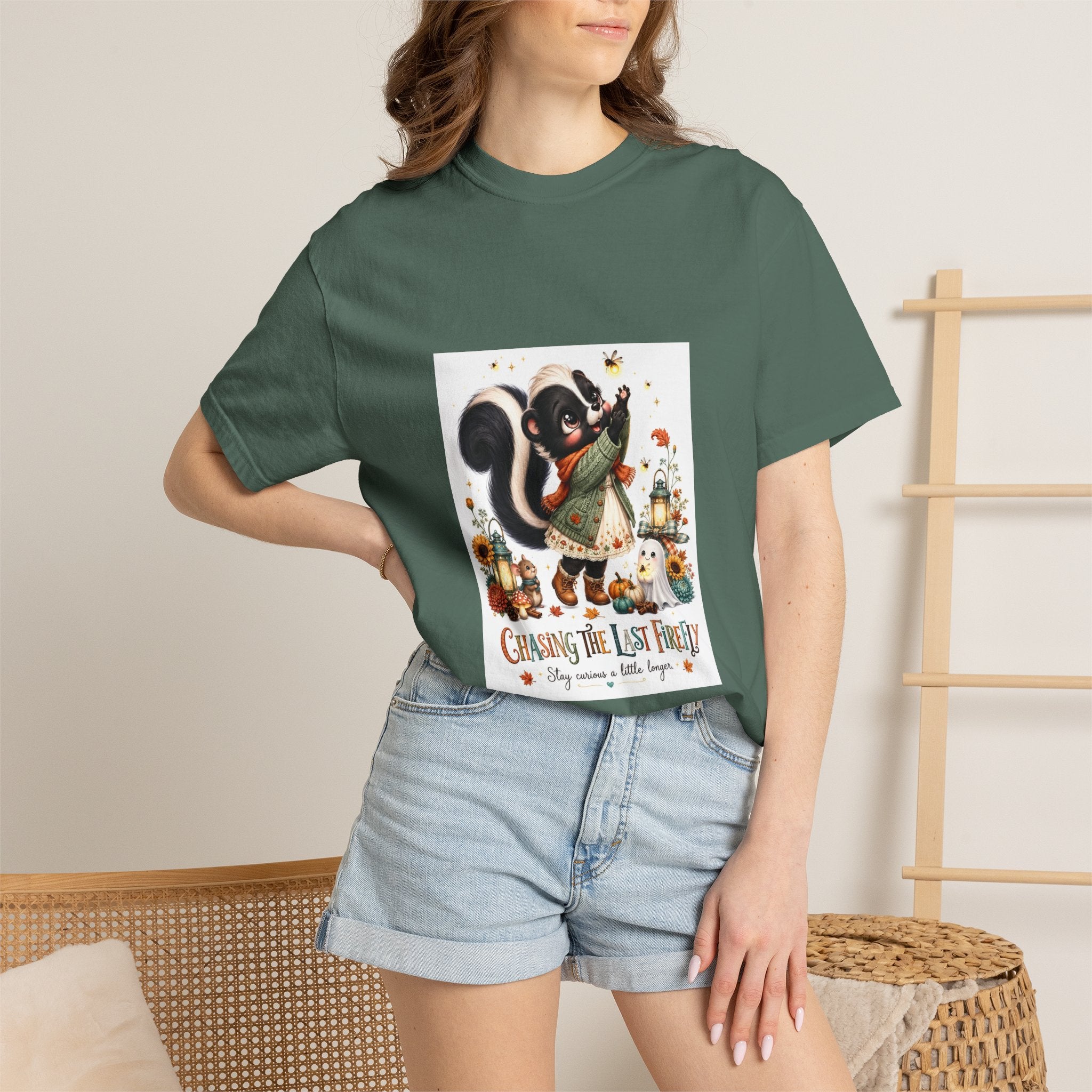 Chasing the Last Firefly Skunk Graphic T-Shirt