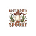 Boot Scootin' Spooky Sticker — Western Ghost Halloween Kiss-Cut Sticker